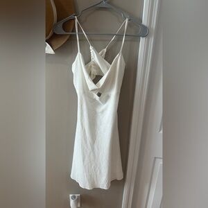 Cotton candy LA white cut out dress